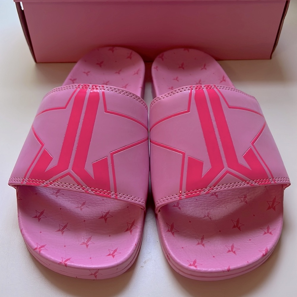 Jeffree Star Unisex Pool Slides in Pink JL Sz 13 - Picture 2 of 3